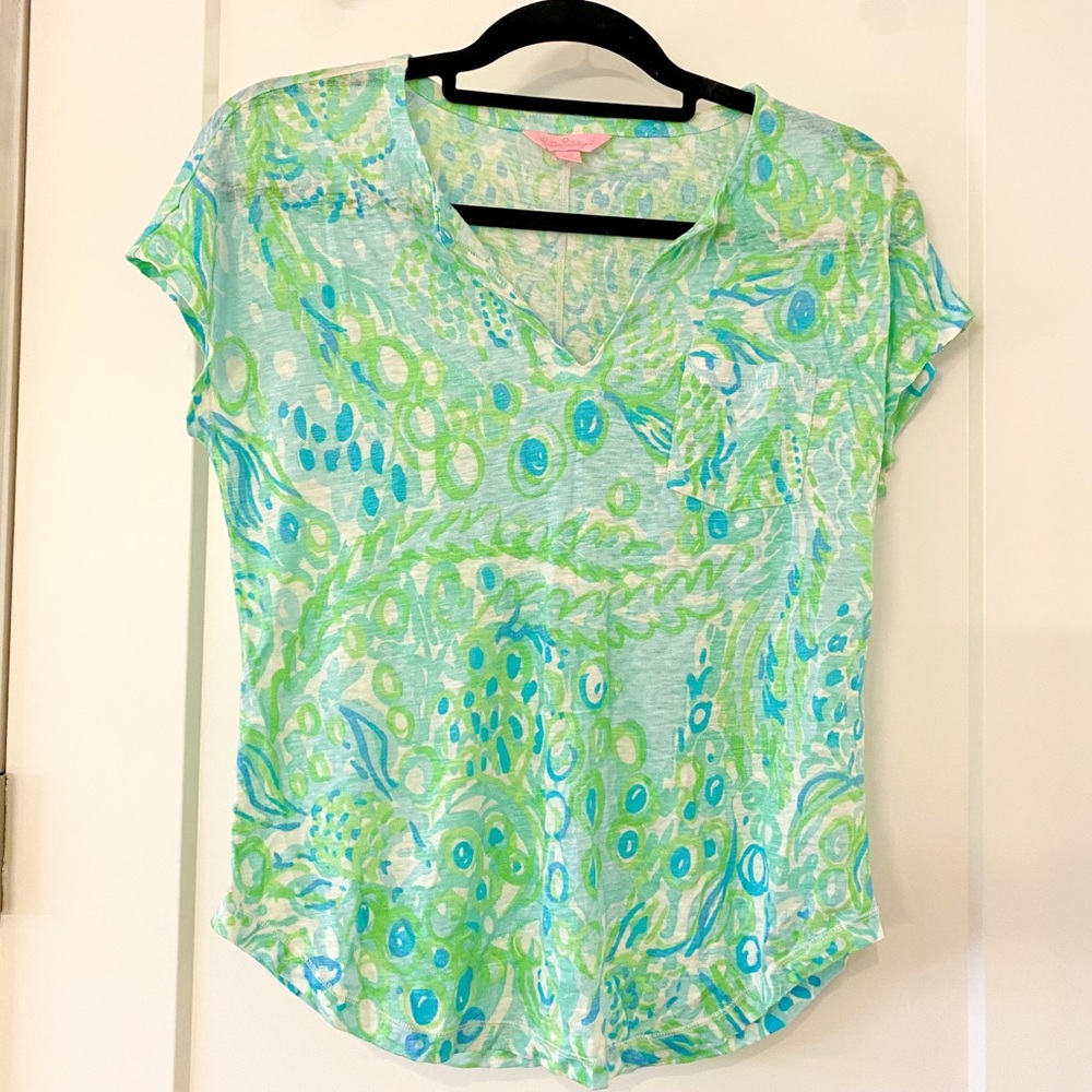 Lilly Pulitzer Any Fins Possible Duval Top XXS
